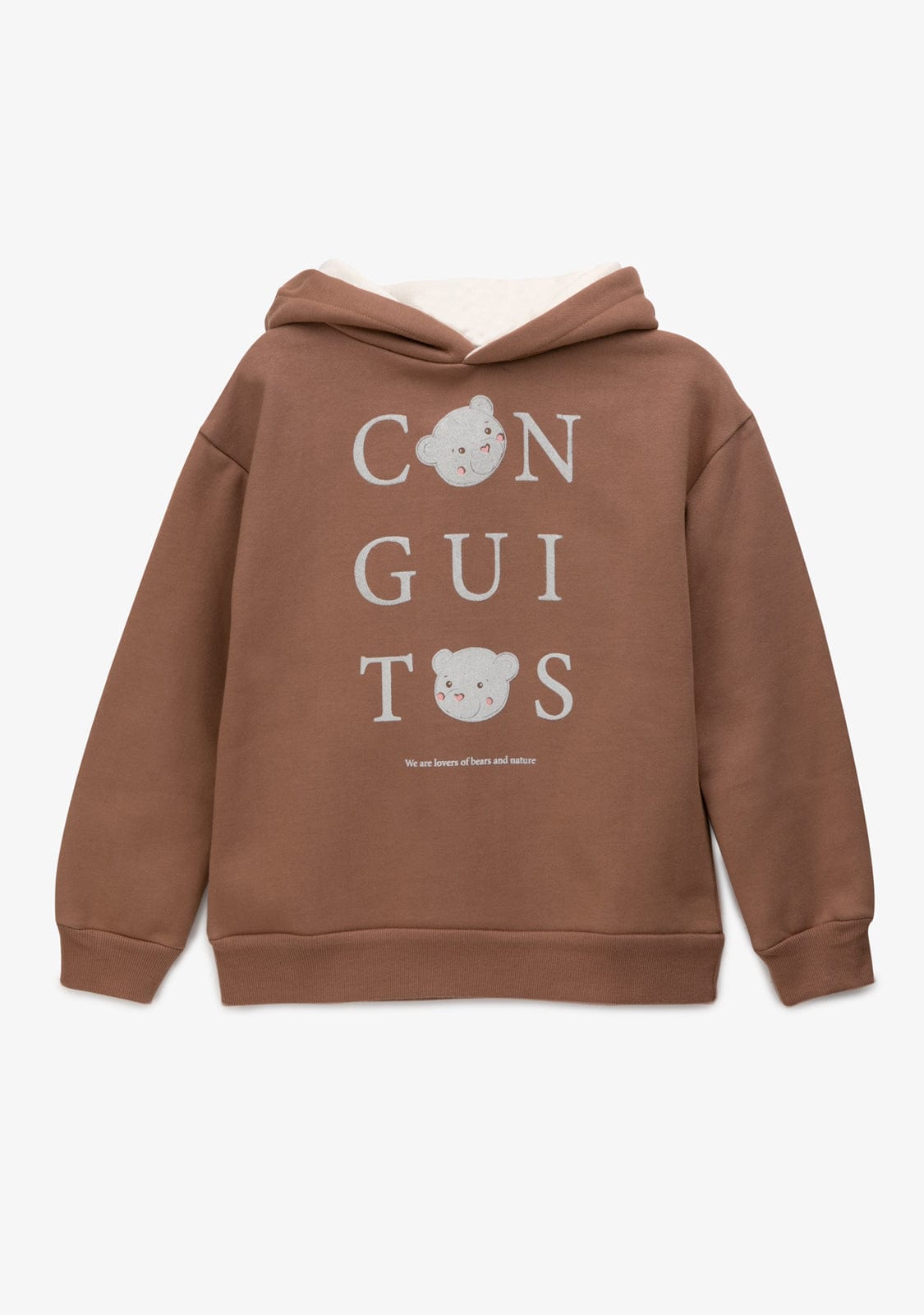 CONGUITOS TEXTIL Clothing Girl's Brown Conguitos Hoodie
