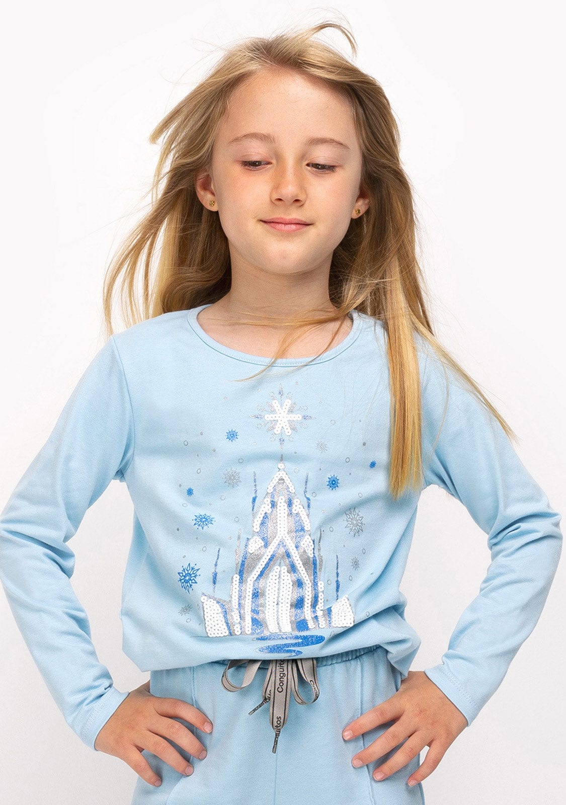 CONGUITOS TEXTIL Clothing Girl's Fantasy Bluish Shirt
