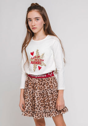 CONGUITOS TEXTIL Clothing Girl's Glitter Star Shirt