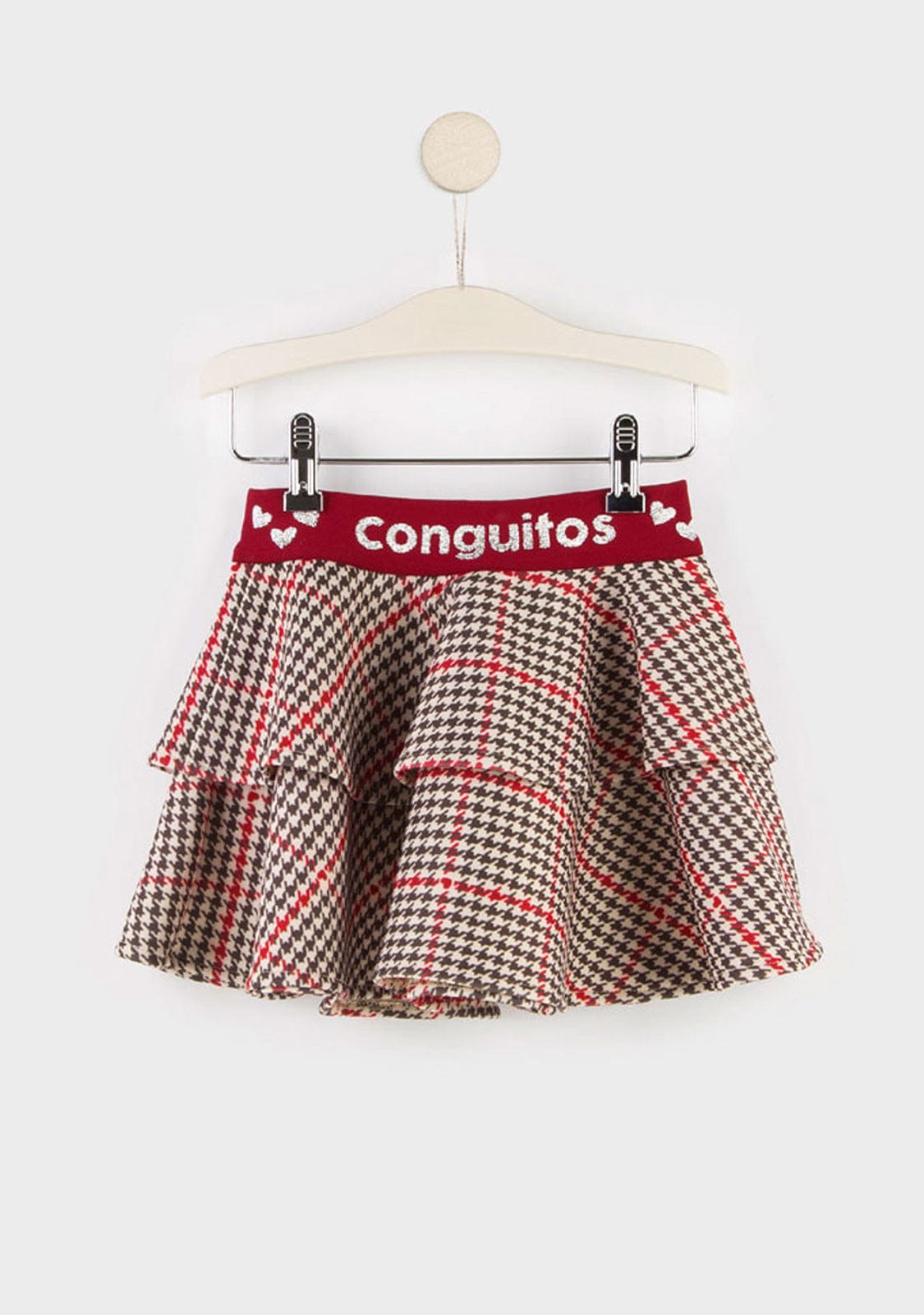 CONGUITOS TEXTIL Clothing Girl's Houndstooth Neoprene Skirt