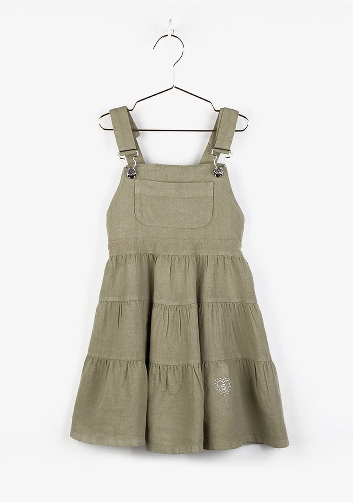 CONGUITOS TEXTIL Clothing Girl's Khaki Pinafore Dress