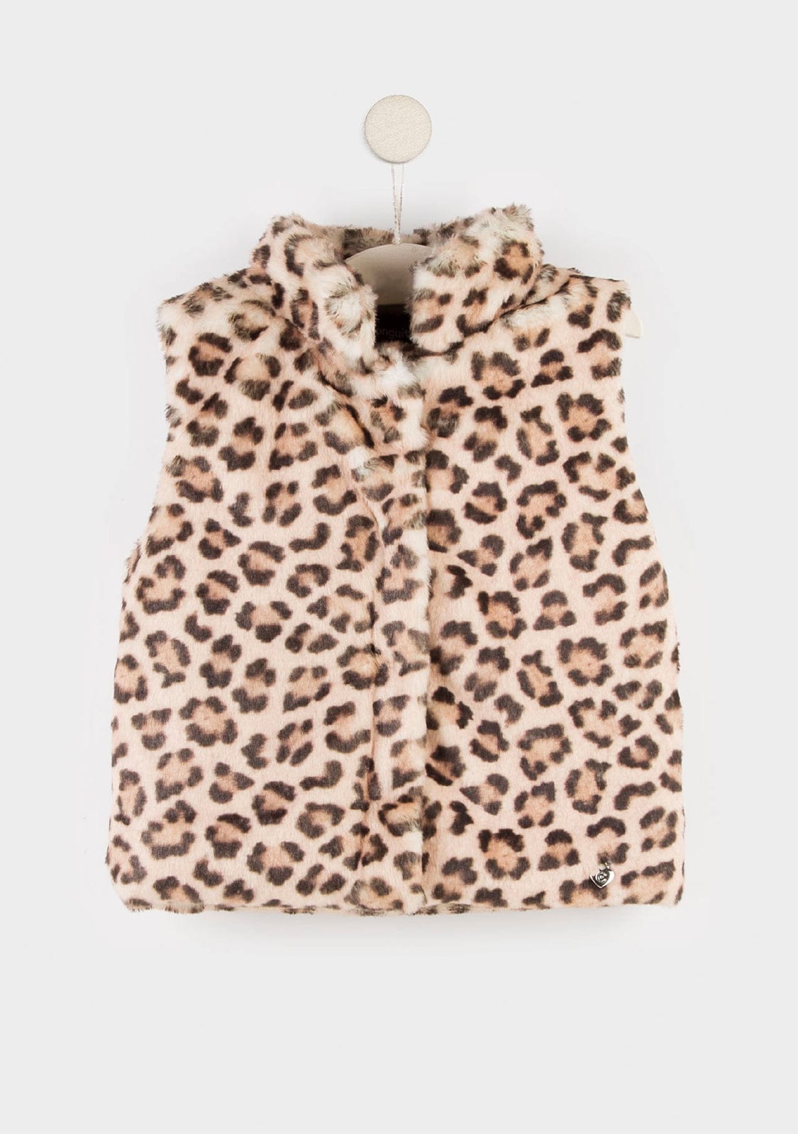 CONGUITOS TEXTIL Clothing Girl's Leopard Fur Vest