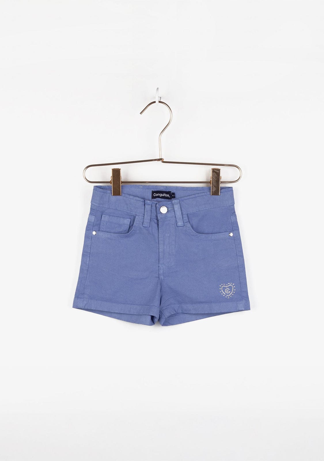 CONGUITOS TEXTIL Clothing Girl's Light Blue Basic Shorts