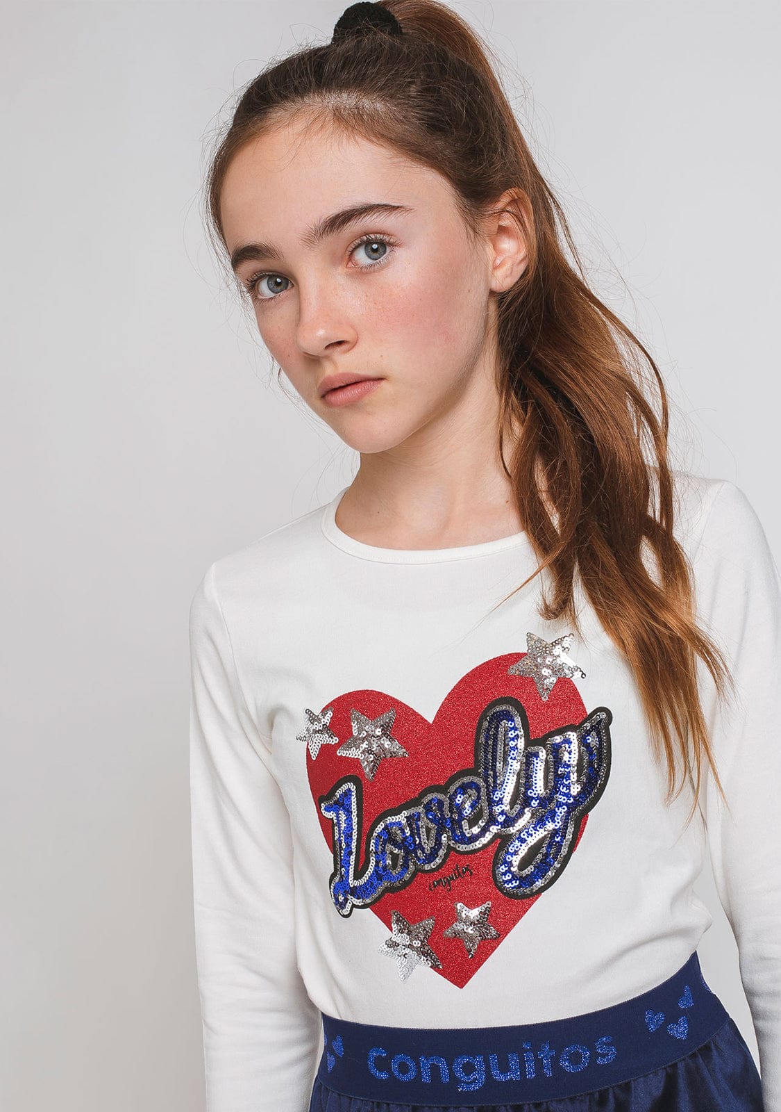 CONGUITOS TEXTIL Clothing Girl's "Lovely Heart" T-shirt