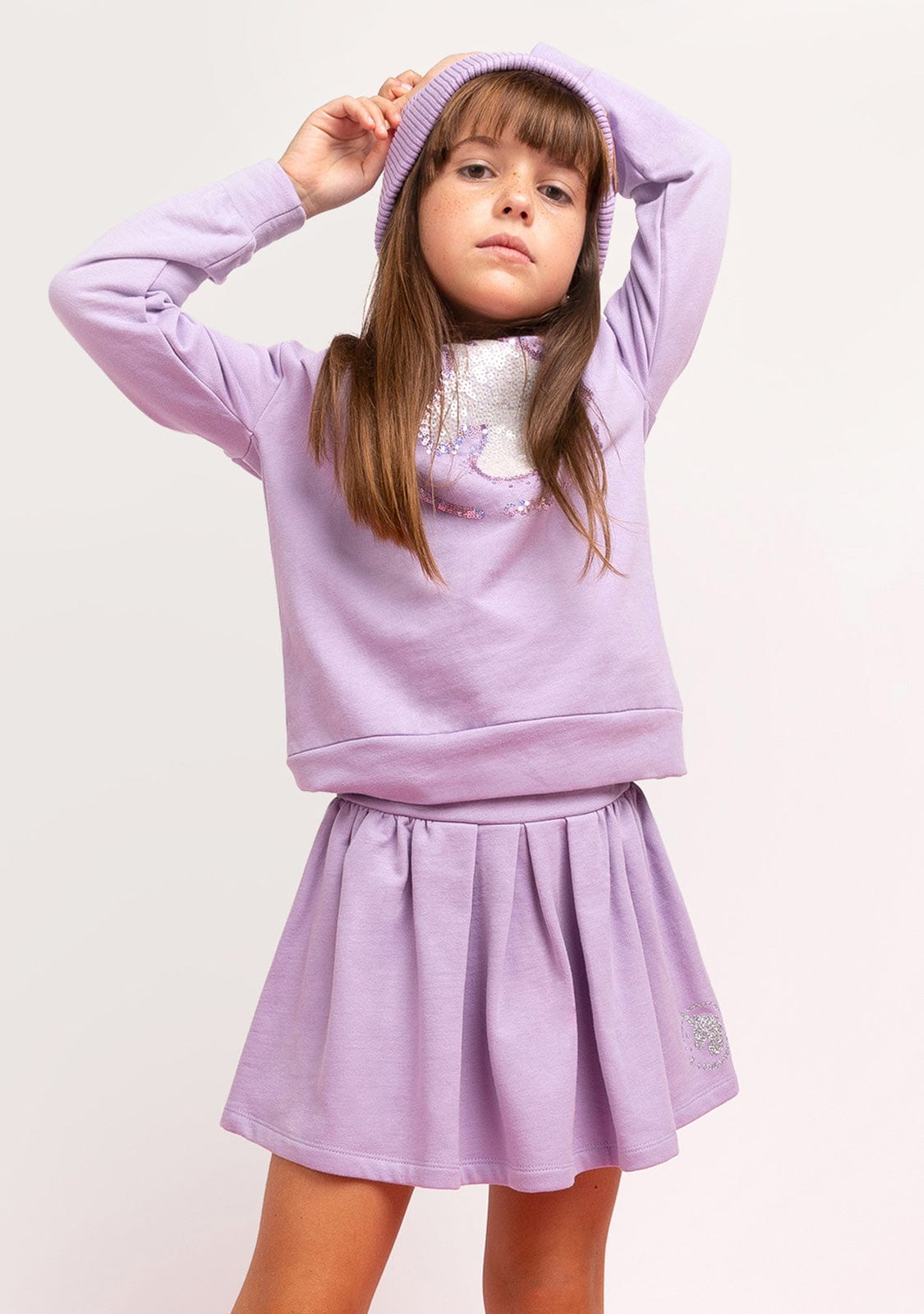 CONGUITOS TEXTIL Clothing Girl's Mauve Unicorn Skirt