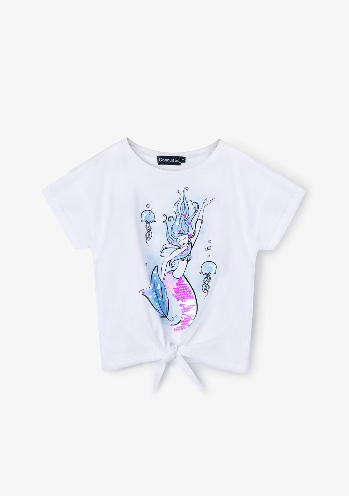 CONGUITOS TEXTIL Clothing Girl's Mermaid Knotted T-shirt