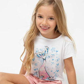 CONGUITOS TEXTIL Clothing Girl's "Mermaid" Reversible Sequins T-shirt