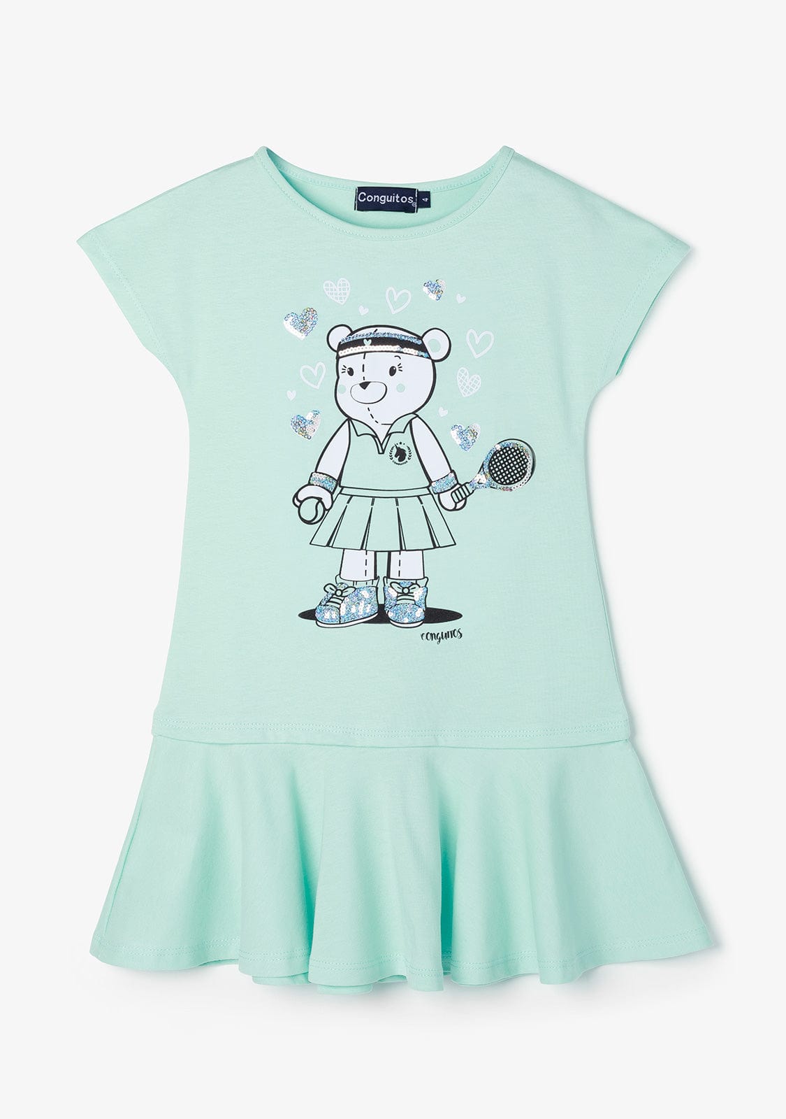 CONGUITOS TEXTIL Clothing Girl's Mint Teddy Sport Dress