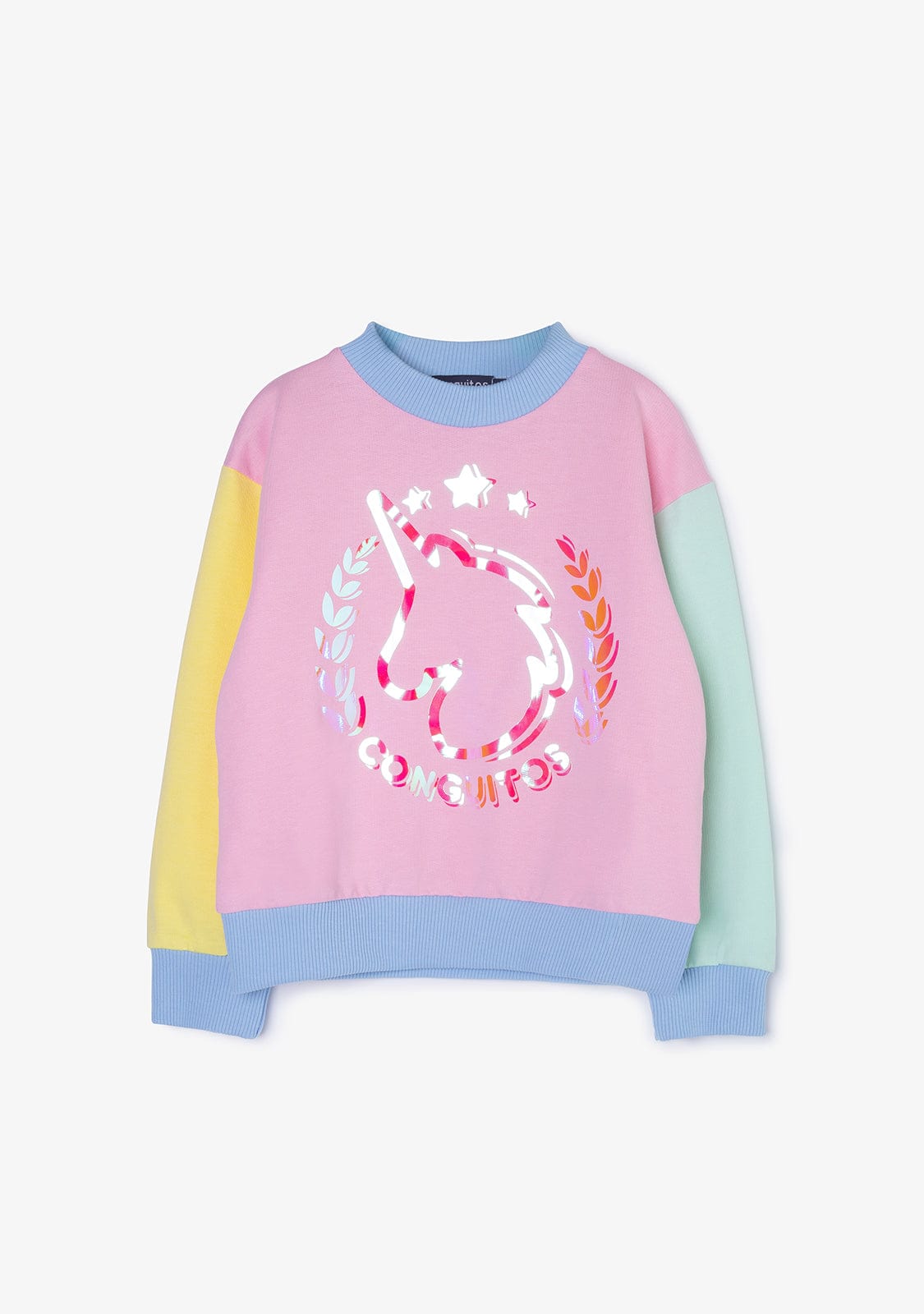 CONGUITOS TEXTIL Clothing Girl's Multicolour Unicorn Sweatshirt