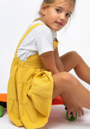 CONGUITOS TEXTIL Clothing Girl's Mustard Pinafore Dress