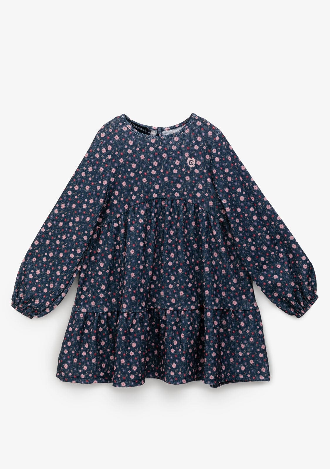 CONGUITOS TEXTIL Clothing Girl's Navy Print Flowers Dress