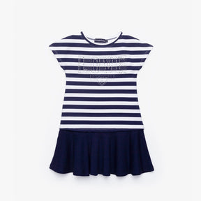 CONGUITOS TEXTIL Clothing Girl's Navy Stripes Dress