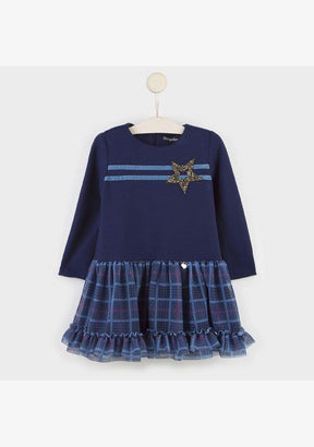 CONGUITOS TEXTIL Clothing Girl's Navy Tulle Dress