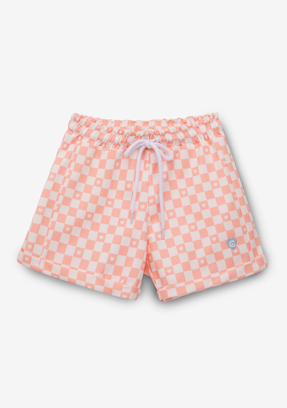 CONGUITOS TEXTIL Clothing Girl´s Orange Checkerboard Shorts