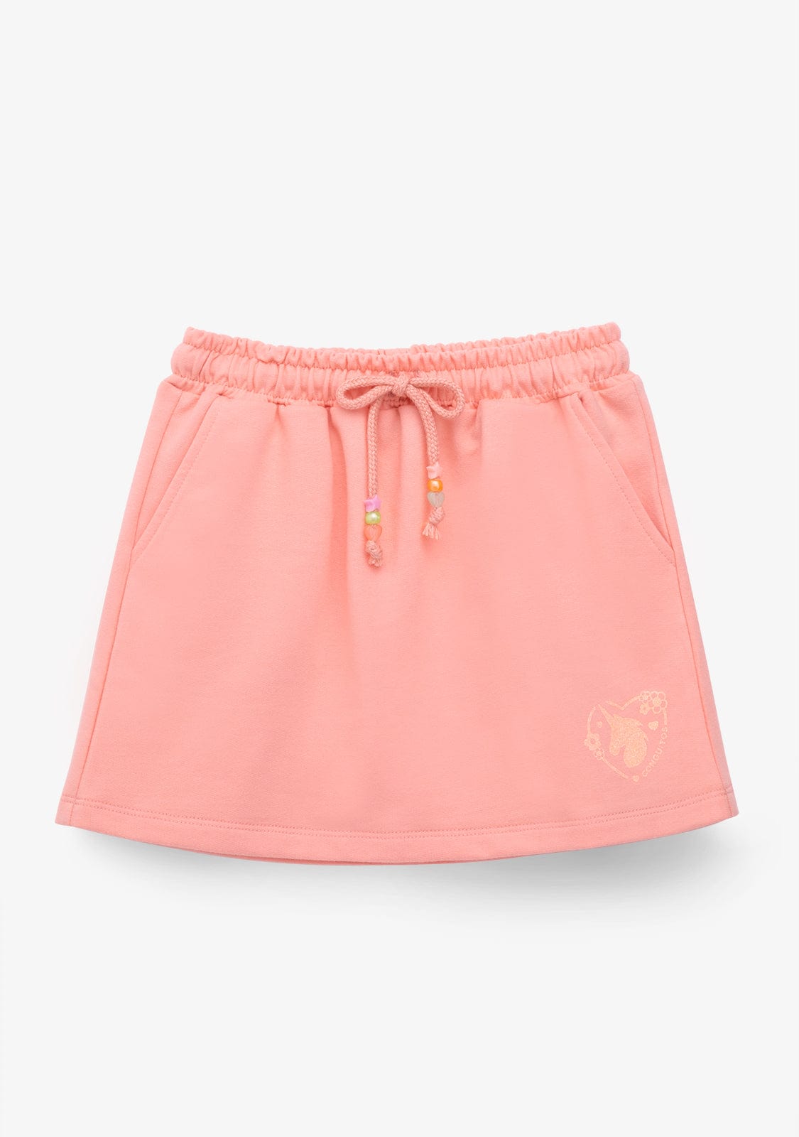 CONGUITOS TEXTIL Clothing Girl´s Orange Plush Plain Sports Skirt
