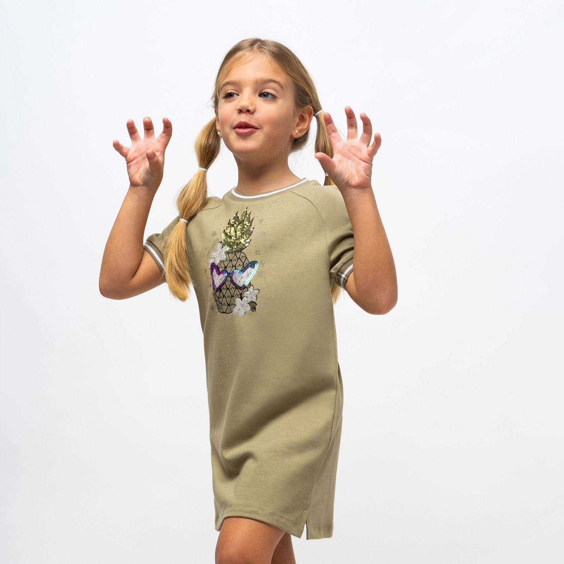 CONGUITOS TEXTIL Clothing Girl's "Pineapple" Glow in the Dark Dress