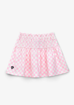 CONGUITOS TEXTIL Clothing Girl's Pink Checker Board Skirt