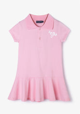 CONGUITOS TEXTIL Clothing Girl´s Pink Conguitos Polo Dress