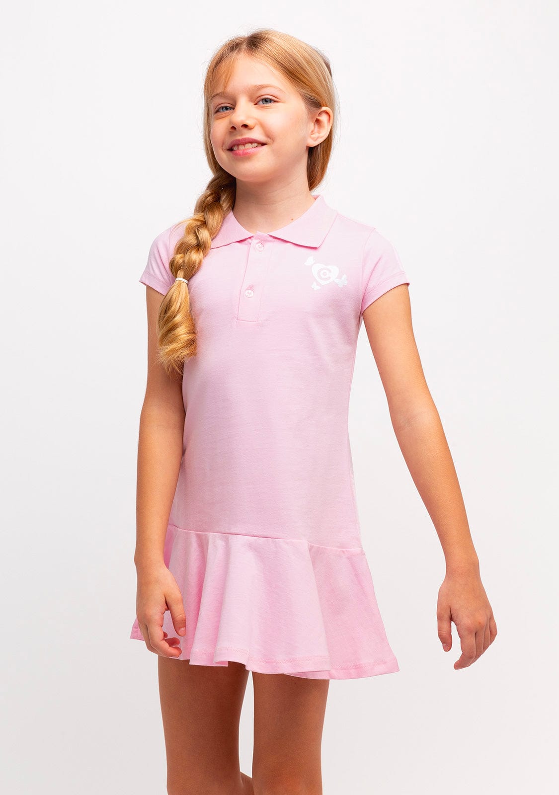 CONGUITOS TEXTIL Clothing Girl´s Pink Conguitos Polo Dress