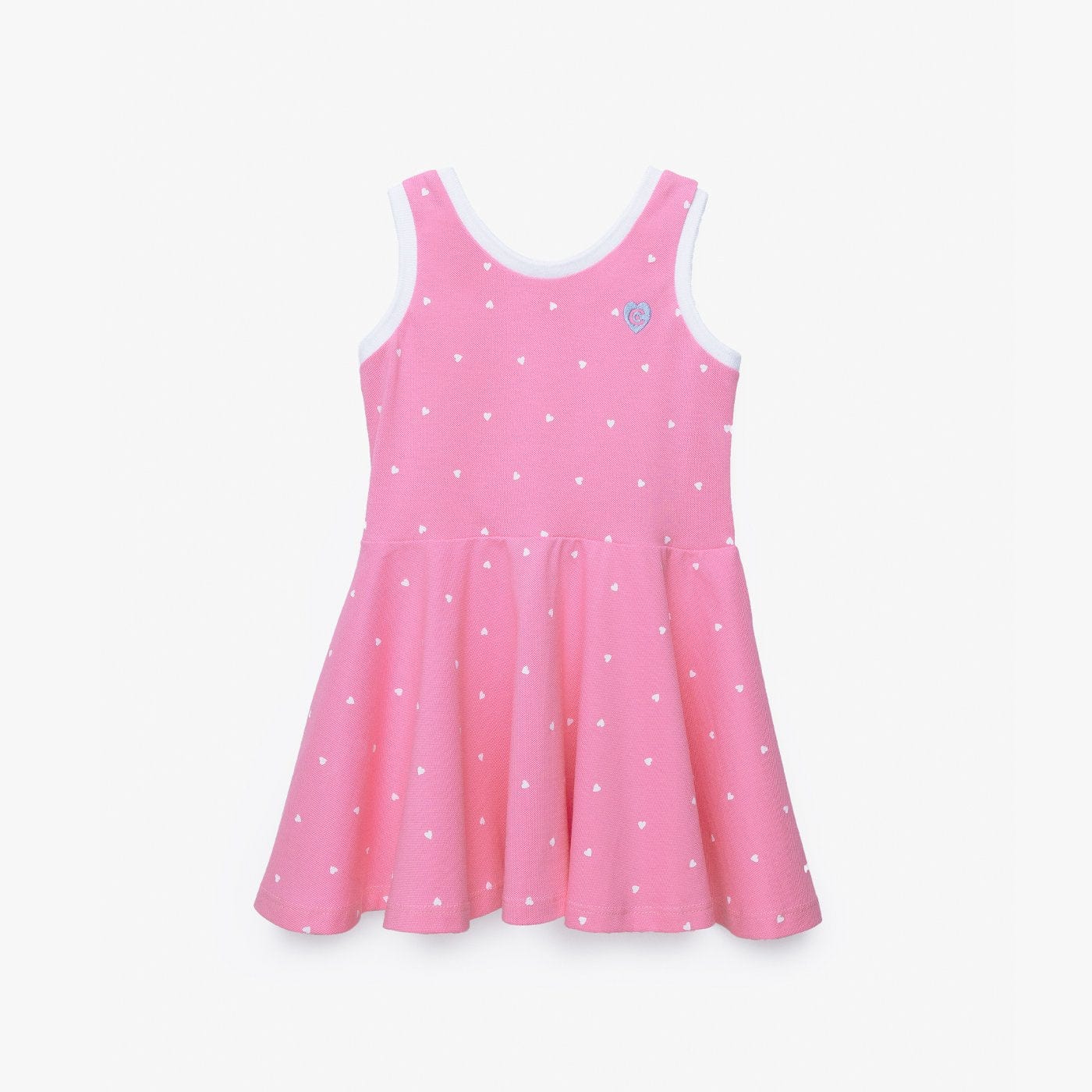CONGUITOS TEXTIL Clothing Girl's Pink Hearts Skater Dress
