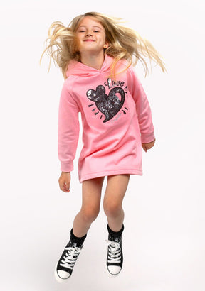 CONGUITOS TEXTIL Clothing Girl's Pink Hooded Dress