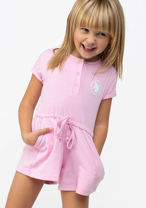 CONGUITOS TEXTIL Clothing Girl's Pink Plush Plain Jumpsuit