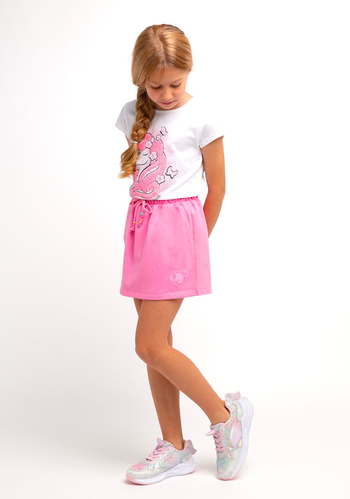 CONGUITOS TEXTIL Clothing Girl´s Pink Plush Plain Sports Skirt