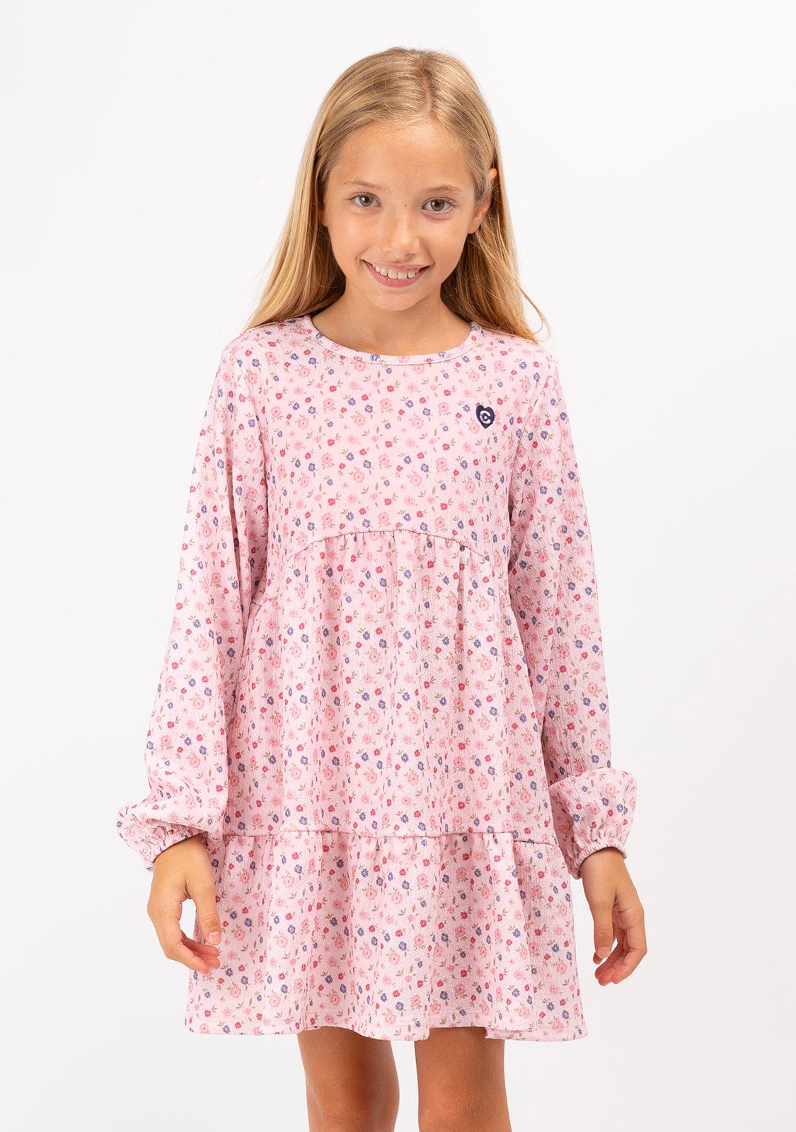 CONGUITOS TEXTIL Clothing Girl's Pink Print Flowers Dress