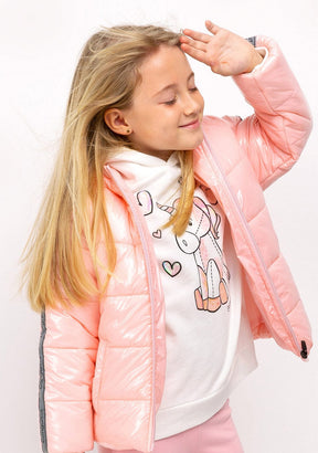 CONGUITOS TEXTIL Clothing Girl's Pink Reflective Anorak