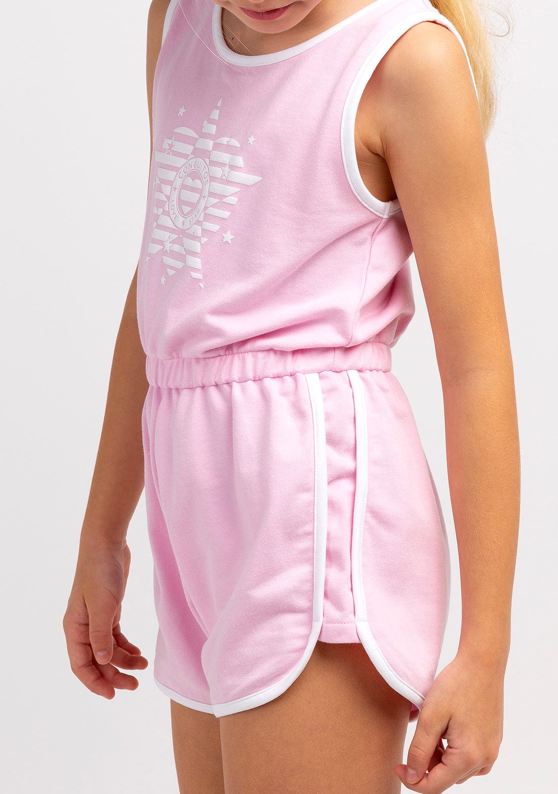 CONGUITOS TEXTIL Clothing Girl´s Pink Ribbing Plush Plain Jumpsuit