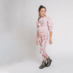 CONGUITOS TEXTIL Clothing Girl's "Pink Rose" Neoprene Leggings
