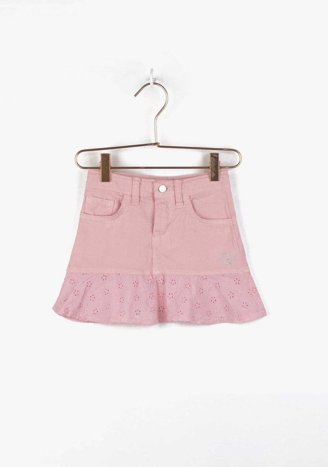 CONGUITOS TEXTIL Clothing Girl's Pink Ruffled Flared Skirt