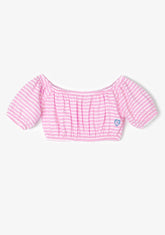 CONGUITOS TEXTIL Clothing Girl's Pink Striped Top