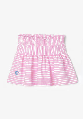 CONGUITOS TEXTIL Clothing Girl's Pink Stripes Logo Skirt