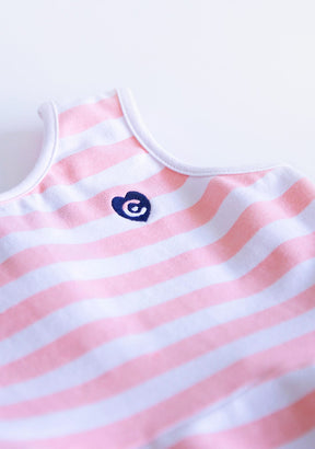CONGUITOS TEXTIL Clothing Girl's Pink Stripes Skater Dress