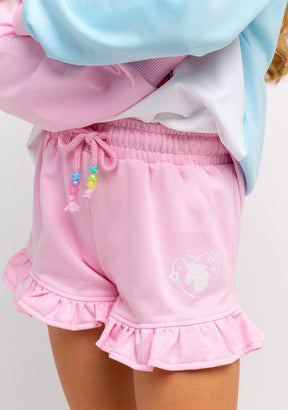 CONGUITOS TEXTIL Clothing Girl´s Pink Unicorn Plush Running Shorts