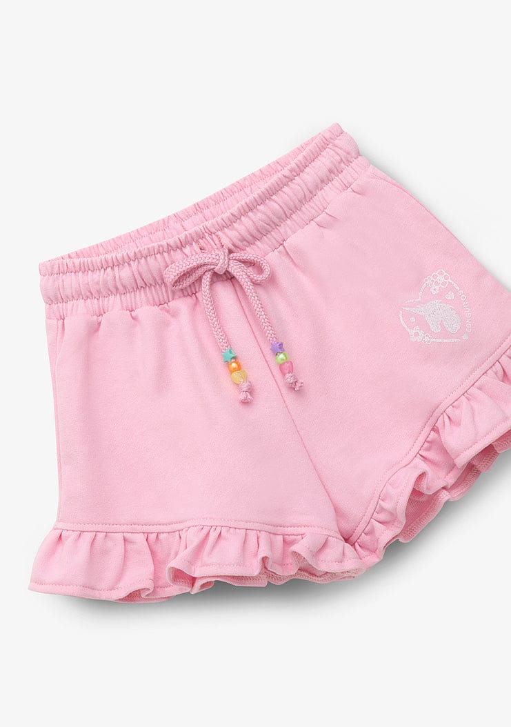 CONGUITOS TEXTIL Clothing Girl´s Pink Unicorn Plush Running Shorts
