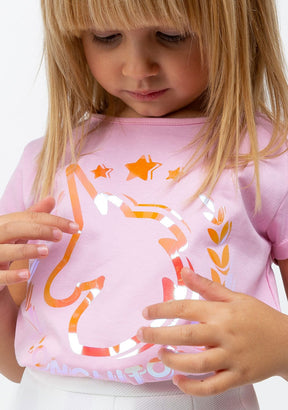 CONGUITOS TEXTIL Clothing Girl's Pink Unicorn T-shirt