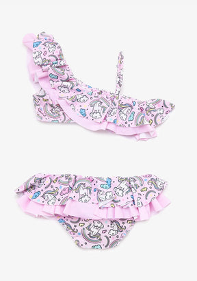 CONGUITOS TEXTIL Clothing Girl's Pink Unicorns Bikini