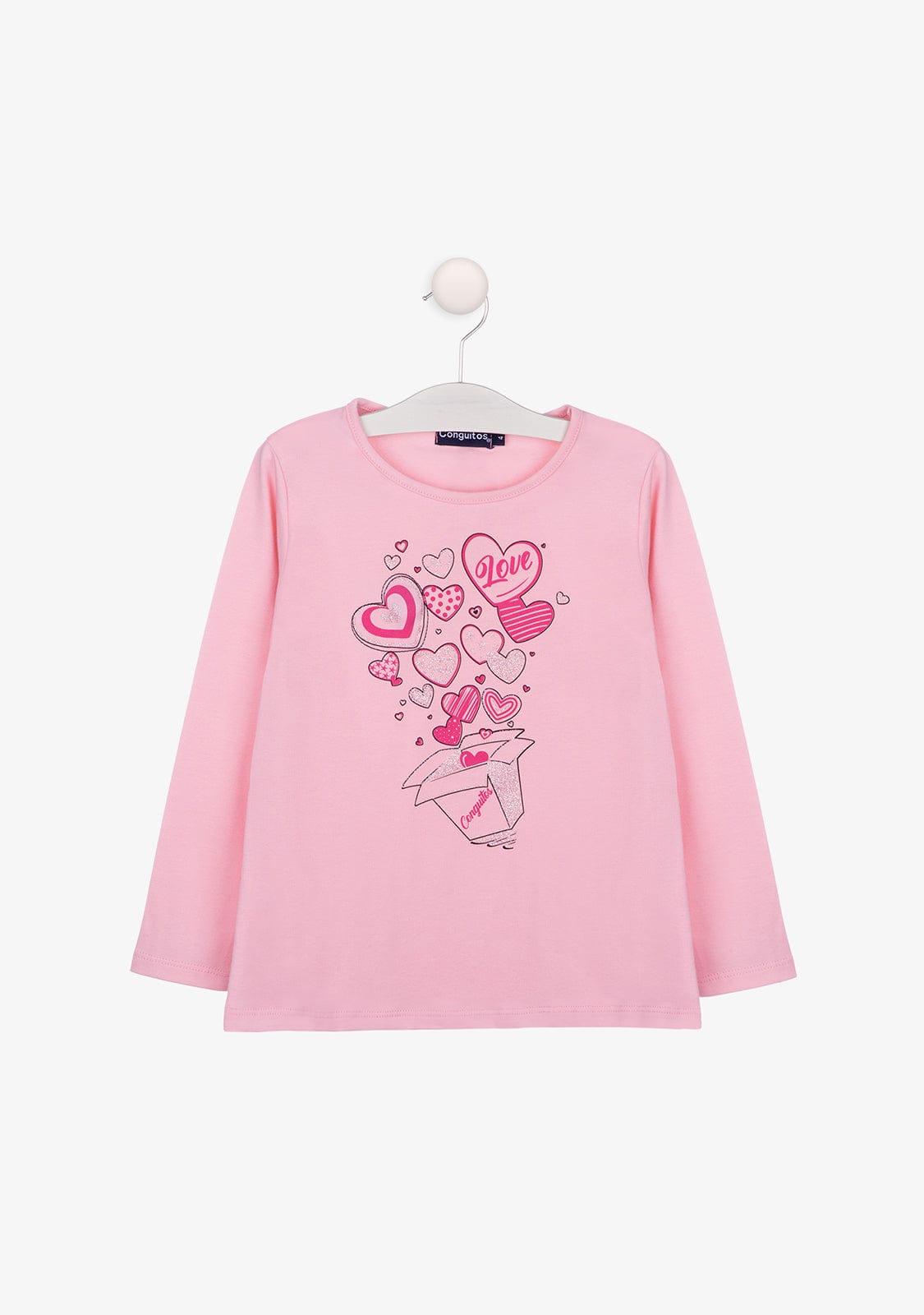 CONGUITOS TEXTIL Clothing Girl's Pink With Lights Box Shirt