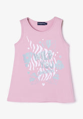 CONGUITOS TEXTIL Clothing Girl's Pink Zebra Glitter Top