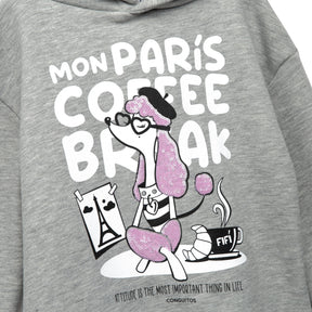 CONGUITOS TEXTIL Clothing Girl's Puppy Paris Grey Hoodie