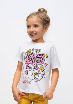 CONGUITOS TEXTIL Clothing Girl's "Save the Planet" T-Shirt
