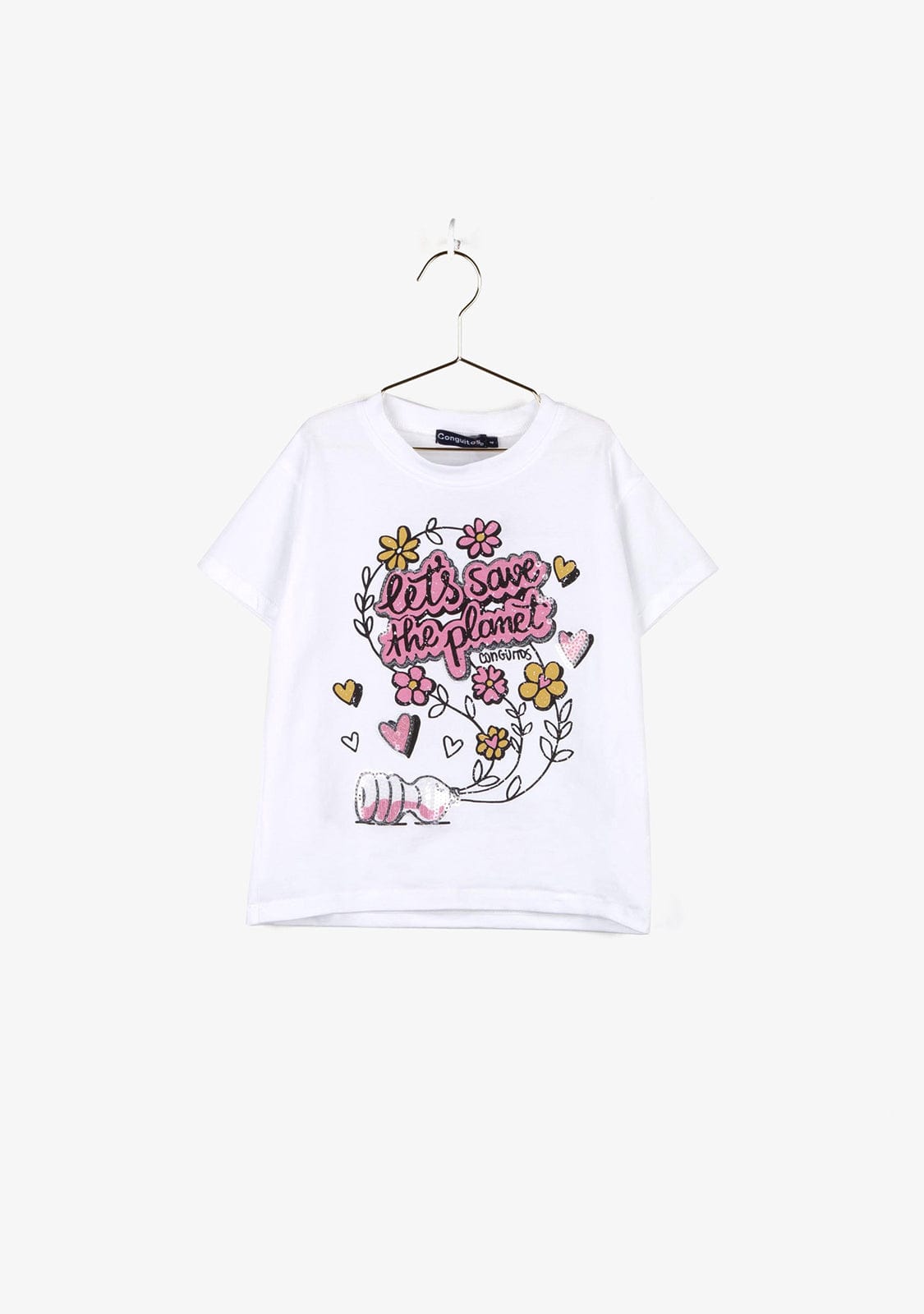 CONGUITOS TEXTIL Clothing Girl's "Save the Planet" T-Shirt
