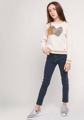 CONGUITOS TEXTIL Clothing Girl's Side Strass Jeans
