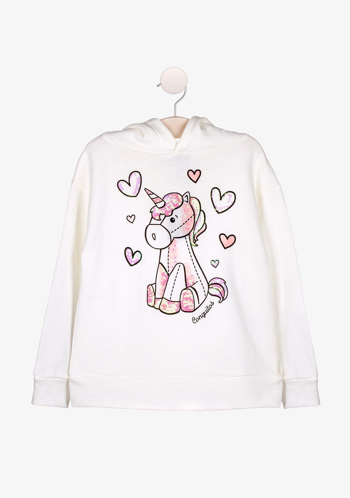 CONGUITOS TEXTIL Clothing Girl's Teddy Unicorn Hoodie