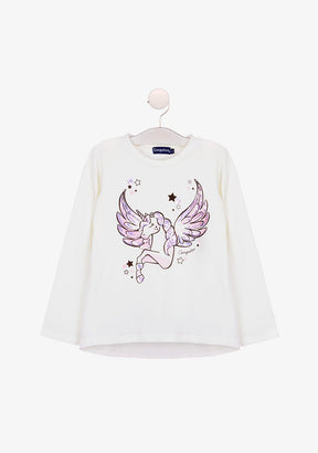 CONGUITOS TEXTIL Clothing Girl's Unicorn Angel Shirt