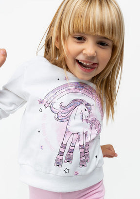 CONGUITOS TEXTIL Clothing Girl's Unicorn Sequins Sweatshirt