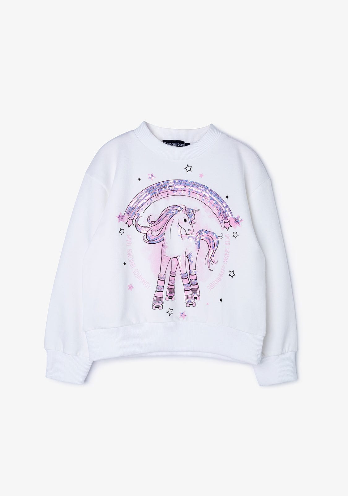 CONGUITOS TEXTIL Clothing Girl's Unicorn Sequins Sweatshirt