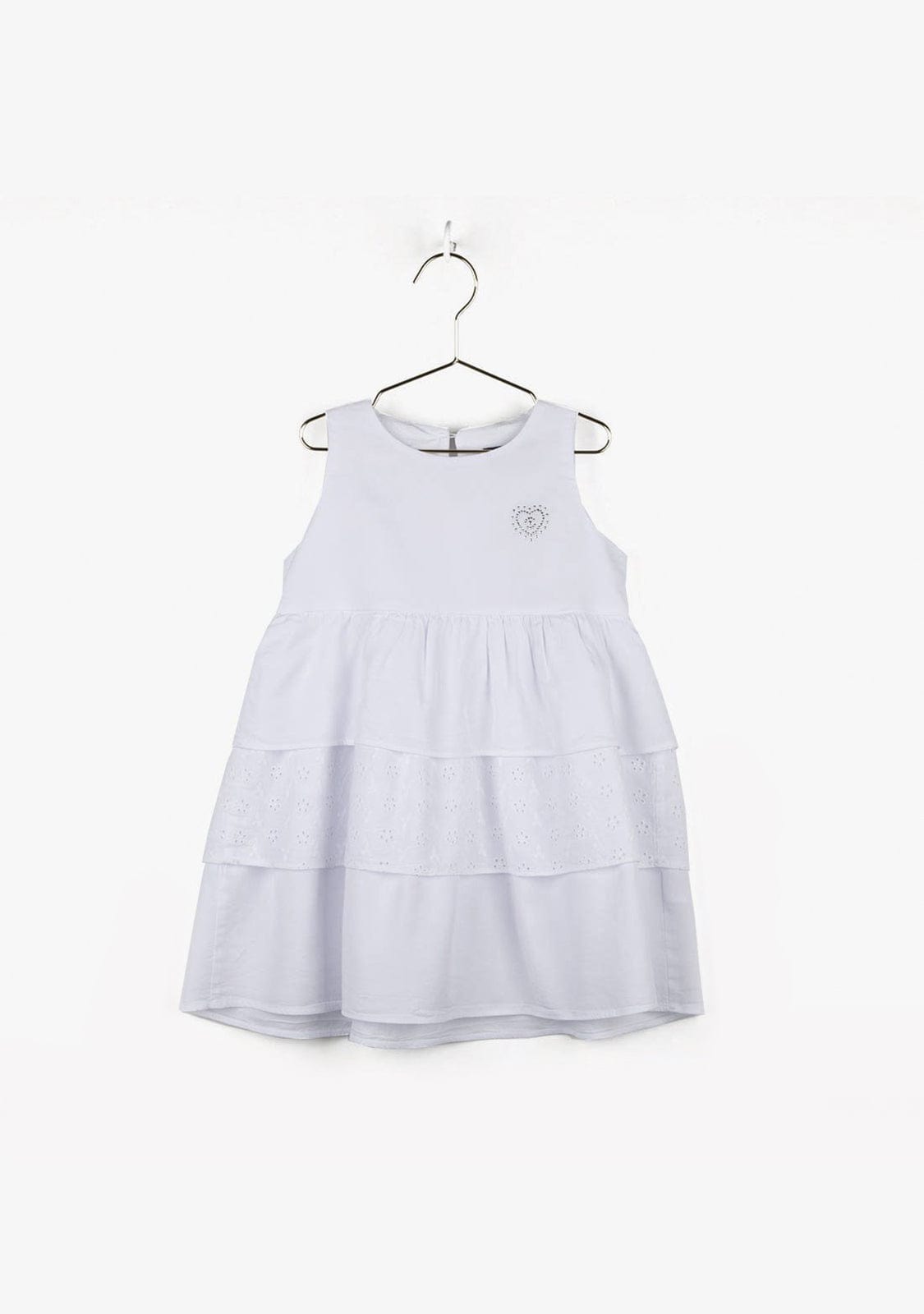CONGUITOS TEXTIL Clothing Girl's White Ruffled Dress